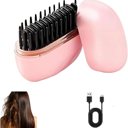 Mini cepillo portátil alisador de cabello