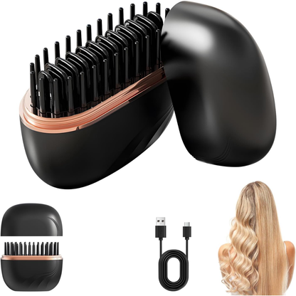 Mini cepillo portátil alisador de cabello