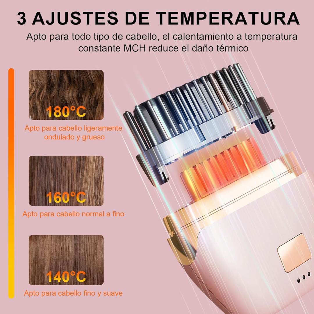 Mini cepillo portátil alisador de cabello